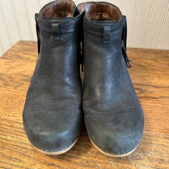 Dansko Markie nubuck black suede clog boot bootie sz 40 (US 9.5-10) shoe - Picture 2 of 8